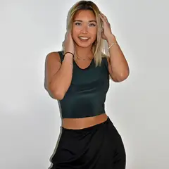KADOOS - CROP TOP NEGRO MUJER ALESSANDRA