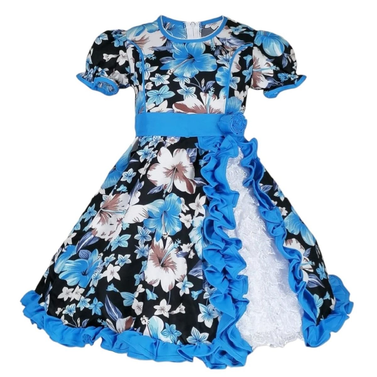 GENERICO - Vestidos Niña Huasa / Chinita Fiestas Patrias Talla 2 4 6 8