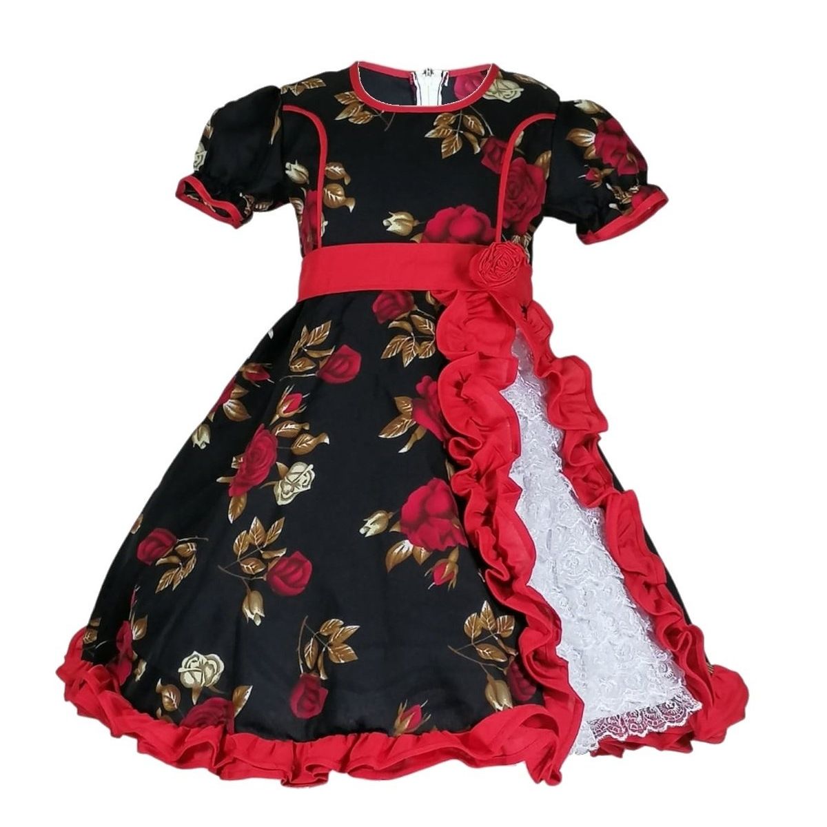 GENERICO - Vestidos Niña Huasa / Chinita Fiestas Patrias Talla 2 4 6 8