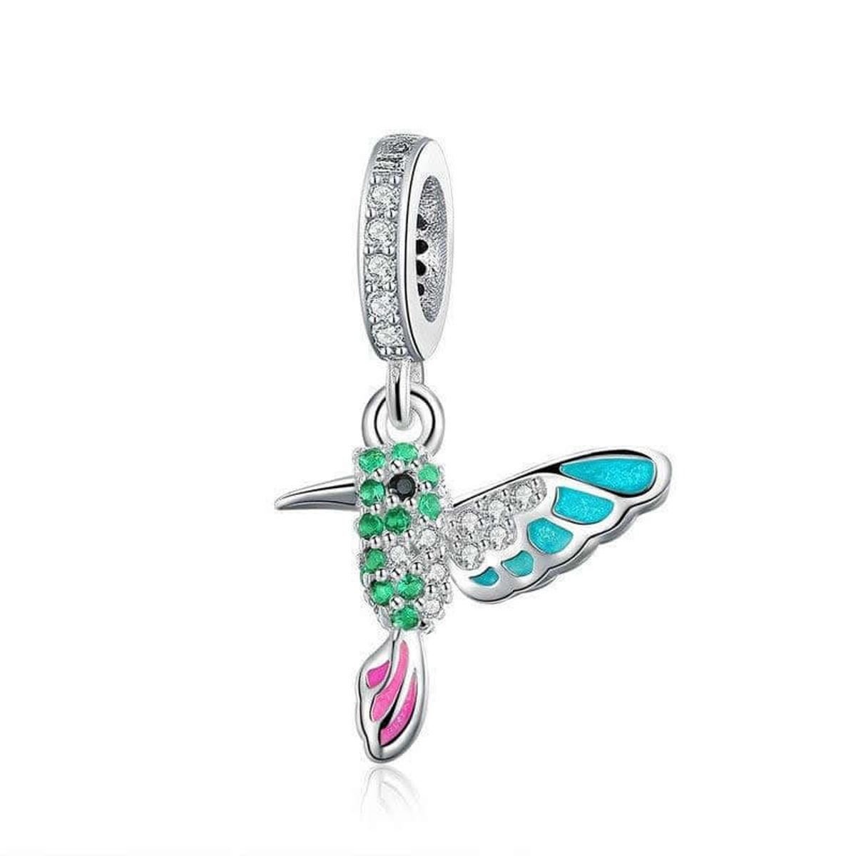 TODOJOYAS - Charm Plata 925 Colibri Picaflor Pajaro Ave