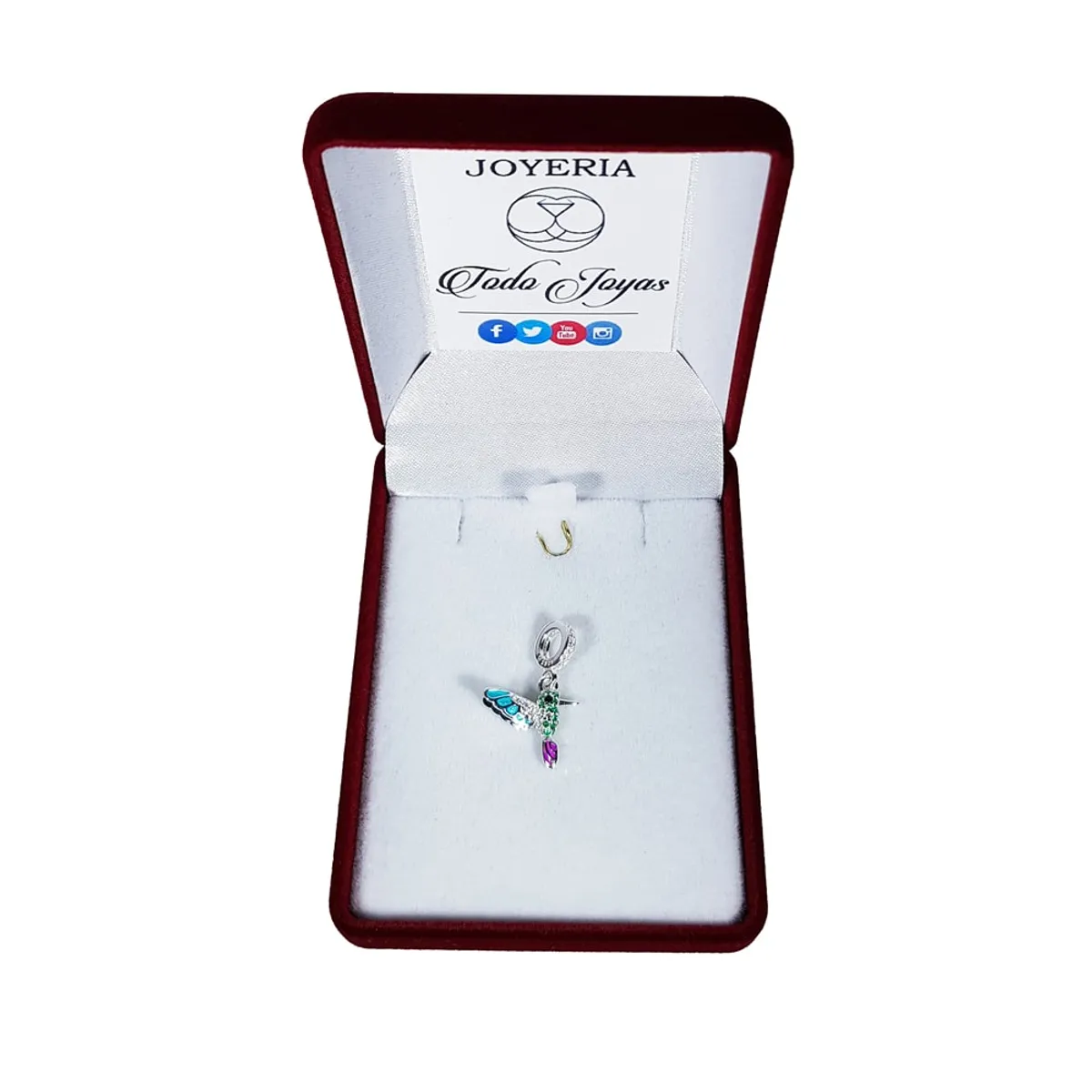 TODOJOYAS - Charm Plata 925 Colibri Picaflor Pajaro Ave