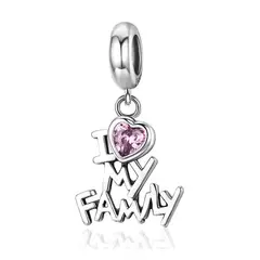 TODOJOYAS - Charm Dije Plata 925 Amo a Mi Familia