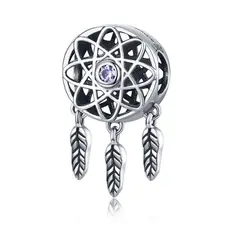 TODOJOYAS - Charm Dije Plata 925 Atrapa Sueños Circular