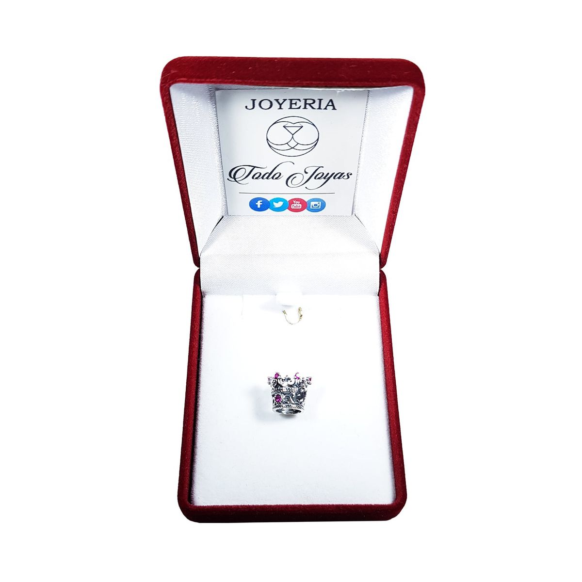 TODOJOYAS - Charm Dije Plata 925 Corona De Reina