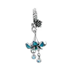 TODOJOYAS - Charm Dije Plata 925 Flor Azul