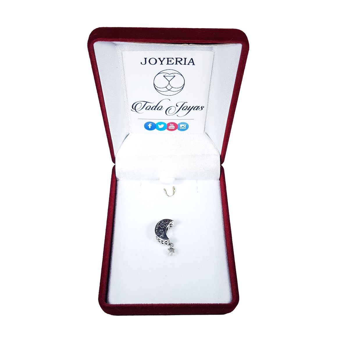 TODOJOYAS - Charm Dije Plata 925 Luna Estrella