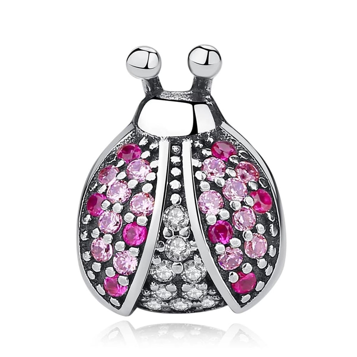 TODOJOYAS - Charm Plata 925 Mariquita Rosada