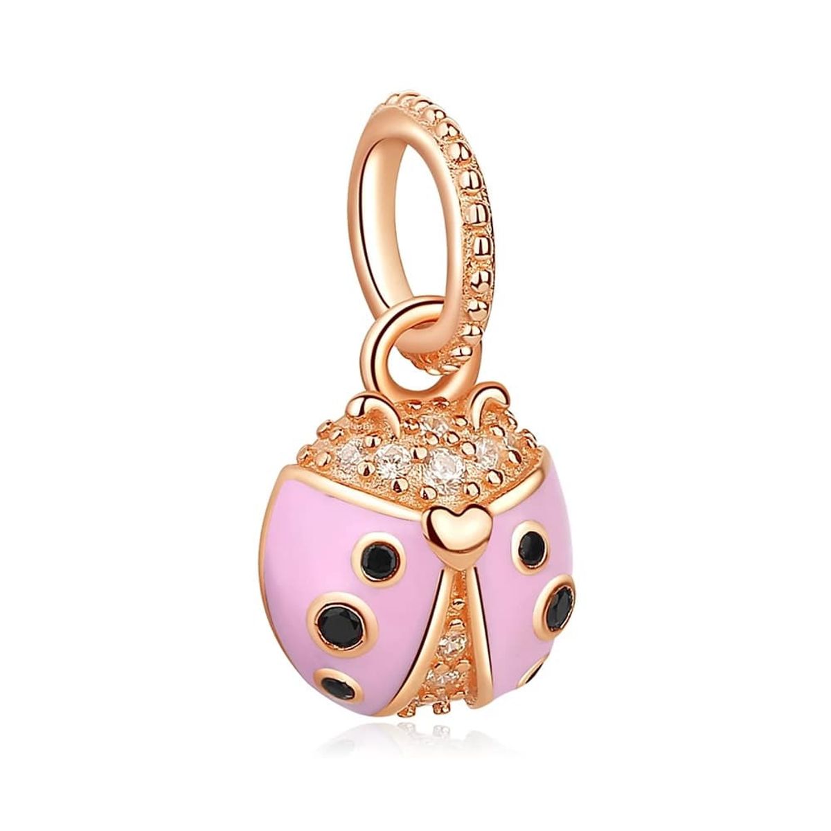 TODOJOYAS - Charm Dije Plata 925 Mariquita Rose Gold