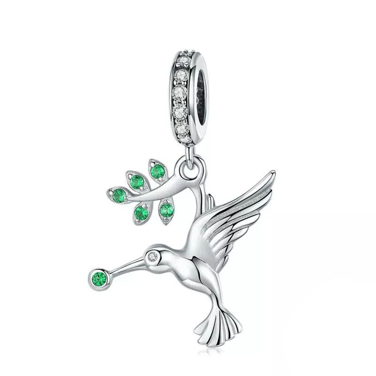 TODOJOYAS - Charm Dije Plata 925 Colibri con Rama