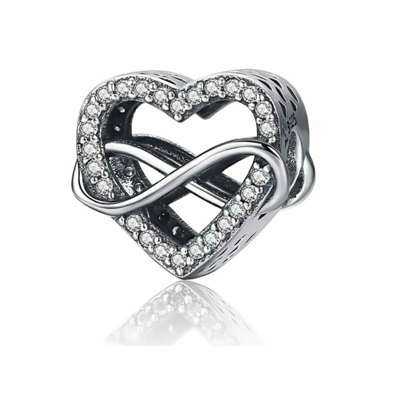 TODOJOYAS - Charm Dije Plata 925 Infinito Corazon