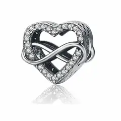 TODOJOYAS - Charm Dije Plata 925 Infinito Corazon