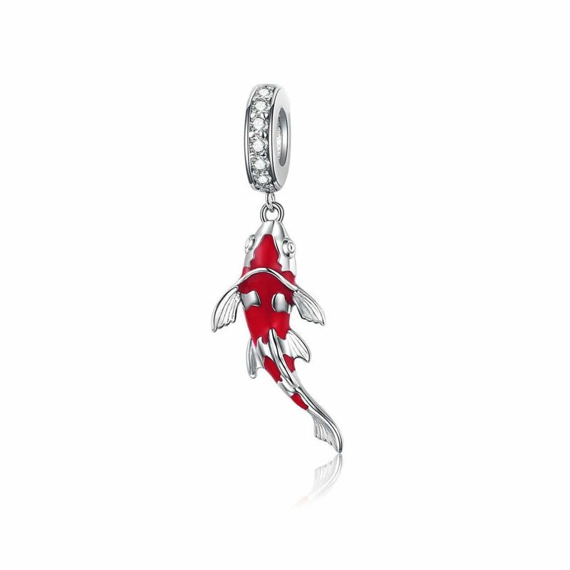 TODOJOYAS - Charm Dije Plata 925 Pez de La Suerte