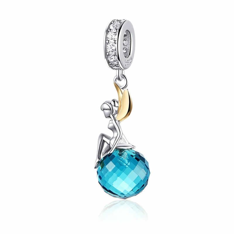 TODOJOYAS - Charm Dije Plata 925 Hada Sobre Bola