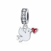 Charm Dije Plata 925 Paloma Blanca
