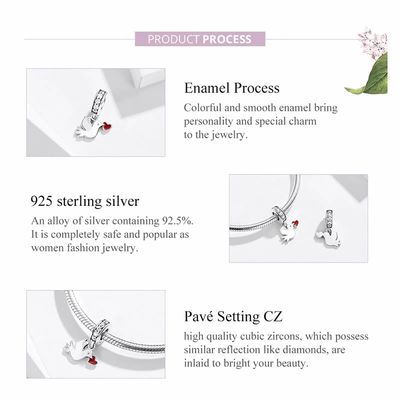 Imagen 2 del producto Charm Dije Plata 925 Paloma Blanca