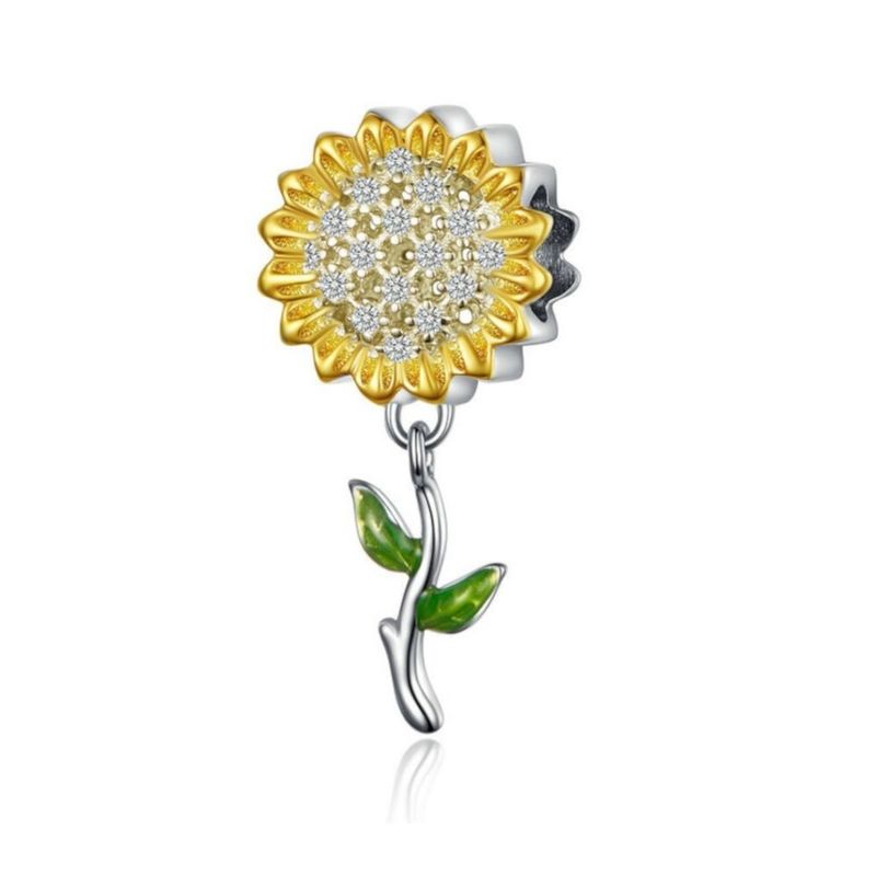TODOJOYAS - Charm Dije Plata 925 Flor Girasol