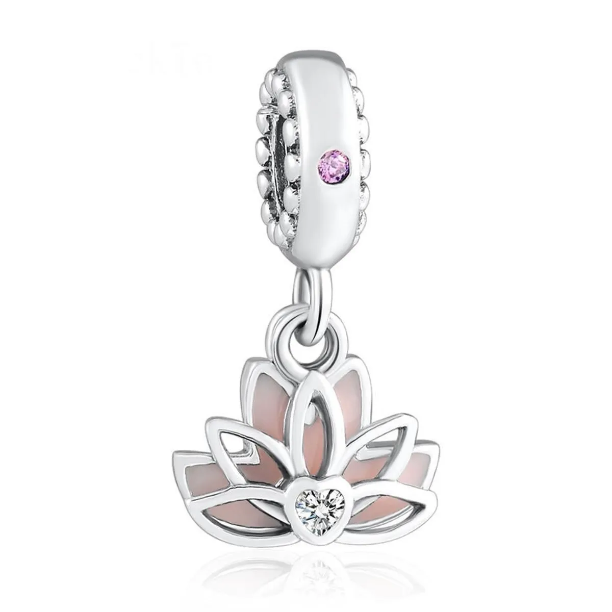TODOJOYAS - Charm Dije Plata 925 Flor de Loto