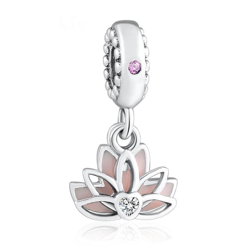 TODOJOYAS - Charm Dije Plata 925 Flor de Loto