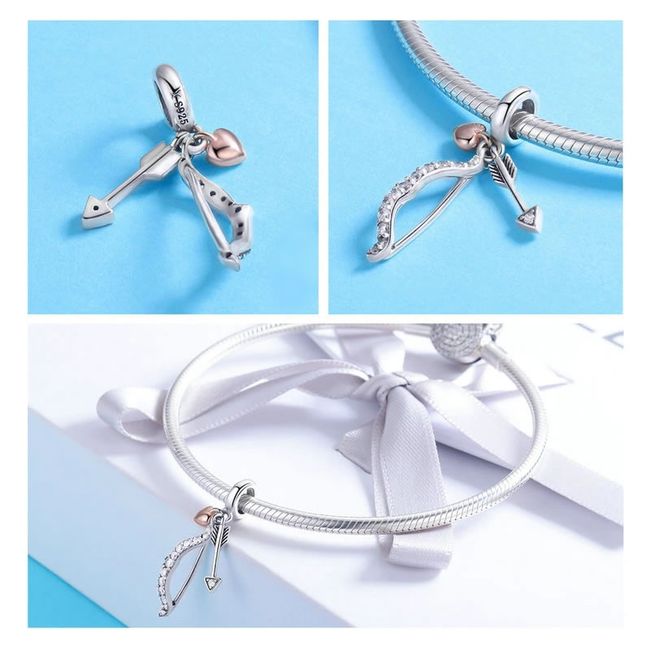 TODOJOYAS - Charm Dije Plata 925 Arco Y Flecha Cupido