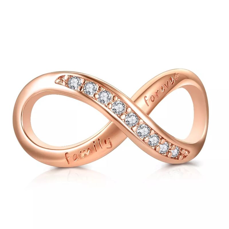 TODOJOYAS - Charm Dije Plata 925 Infinito Rose Gold