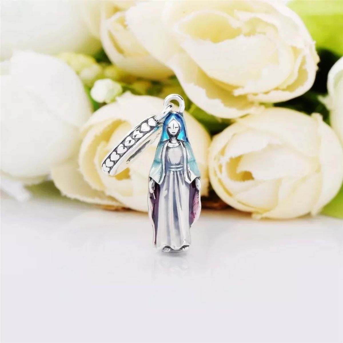 TODOJOYAS - Charm Dije Plata 925 Colgante Virgen Maria