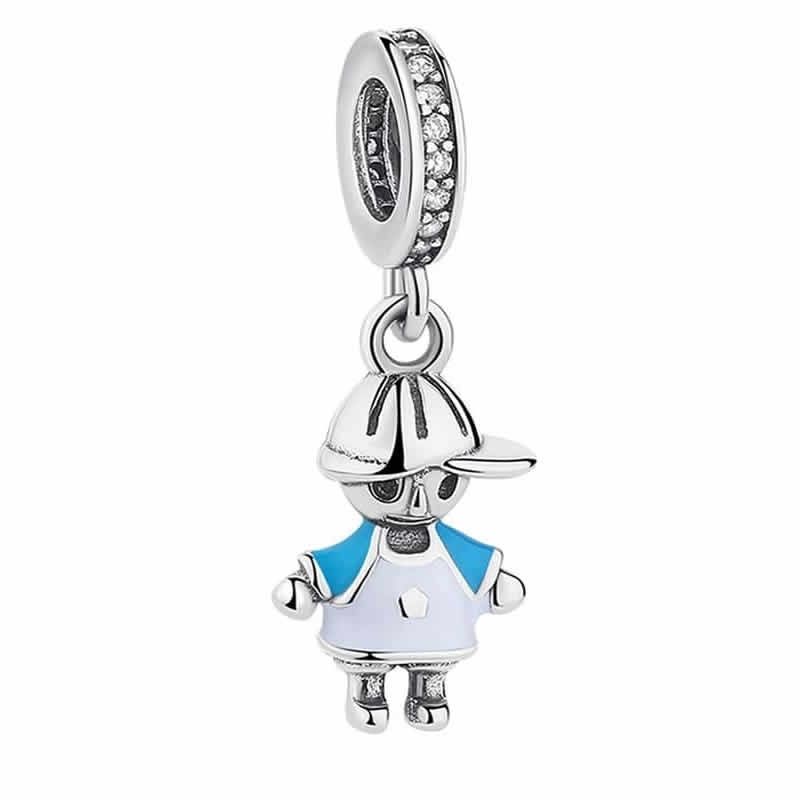 TODOJOYAS - Charm Dije Plata 925 Niño Hijo Celeste