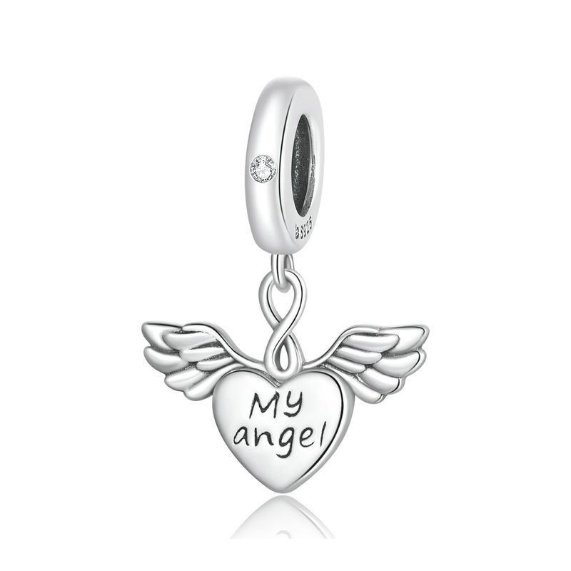 TODOJOYAS - Charm Dije Plata 925 Corazon Alas My Angel