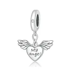 TODOJOYAS - Charm Dije Plata 925 Corazon Alas My Angel