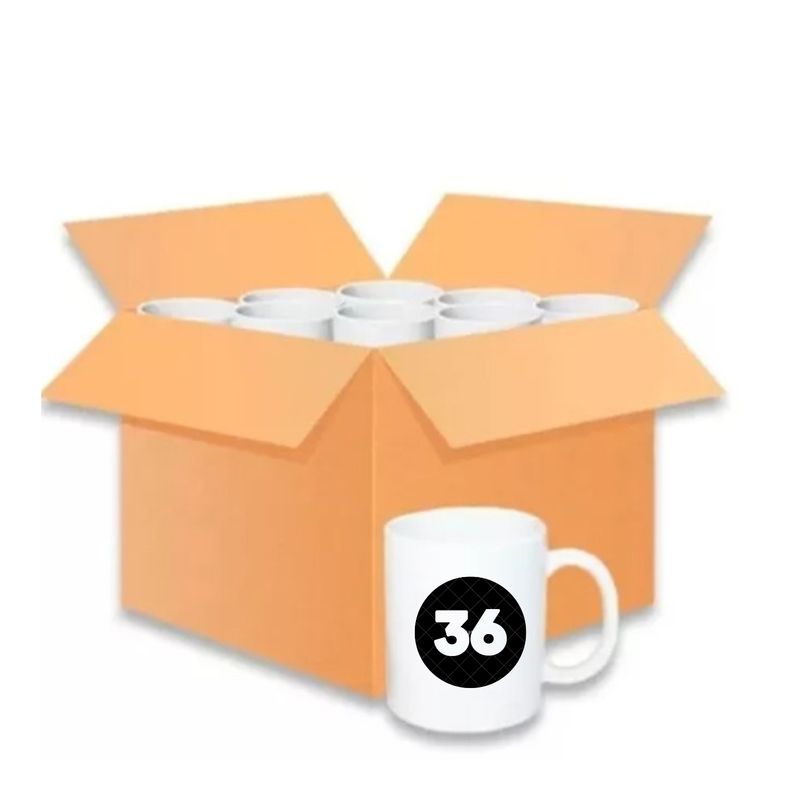GENERICO - Caja 36 Tazones Para Sublimación Blanco
