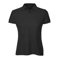 Polera Algodón Pique Manga Corta Velox Negro Mujer