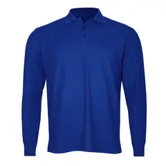 ANDESLAND OUTDOOR APPAREL - Polera Algodón Pique Manga Larga Velox Azulino Hombre