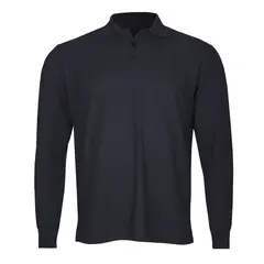 ANDESLAND OUTDOOR APPAREL - Polera Pique Algodón Manga Larga Azul Oscuro Hombre