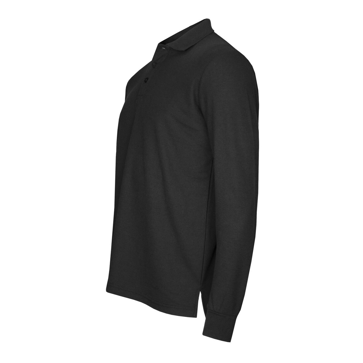 ANDESLAND OUTDOOR APPAREL - Polera Algodón Pique Manga Larga Velox Negro Hombre