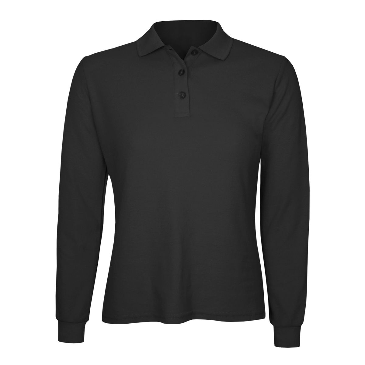 ANDESLAND OUTDOOR APPAREL - Polera Algodón Pique Manga Larga Velox Negro Mujer