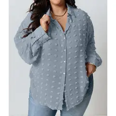 ARRAKASTA - Blusa abotonada punto suizo_.