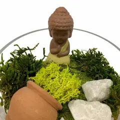 GENERICO - Terrario musgo preservado buda mini pecera