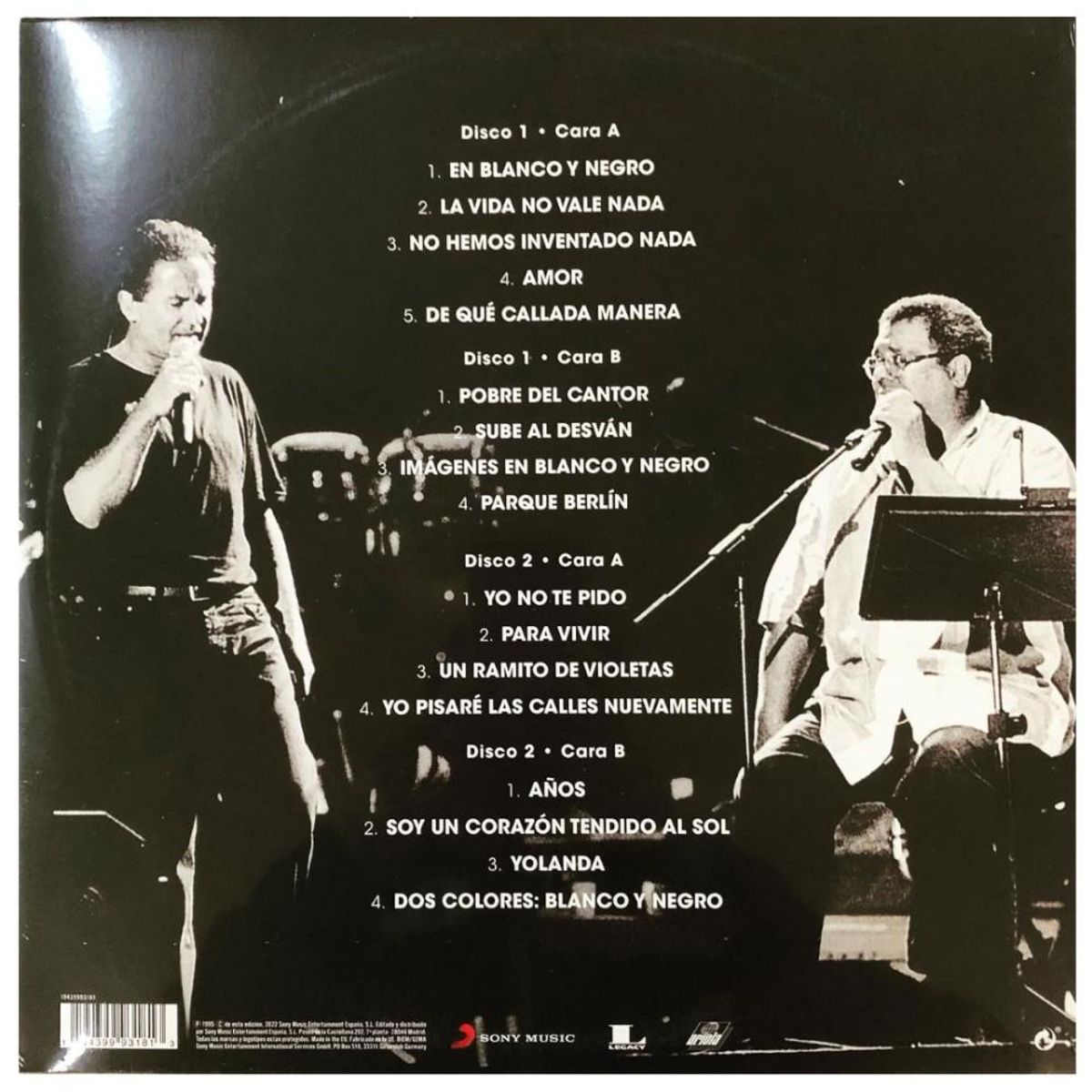 HITWAY MUSIC - PABLO MILANES/VICTOR MANUEL - EN BLANCO Y NEGRO (2LP) - VINILO HITWAY MUSIC