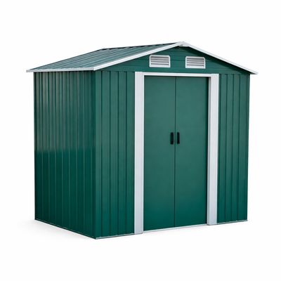 Imagen 2 del producto Bodega de Jardín Metálica Verde con Puertas Corredera 183x119