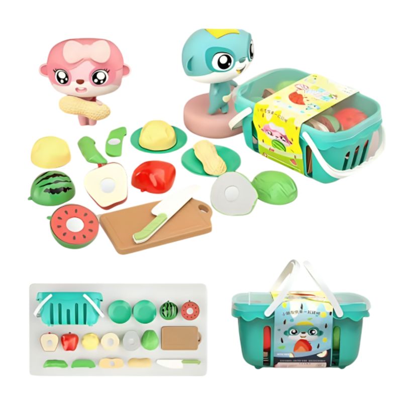 GENERICO - Set Canasta De Verdura De Plástico Juguete Didáctico