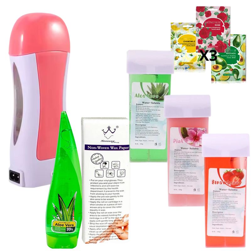GENERICO - Kit Depilacion Roll On Completo  Gel Hidratante