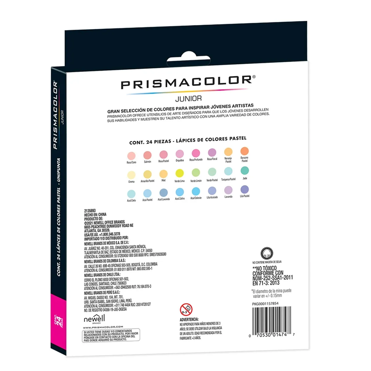 PRISMACOLOR - Set 24 Lapices de Color Prismacolor Jr. Colores Pastel