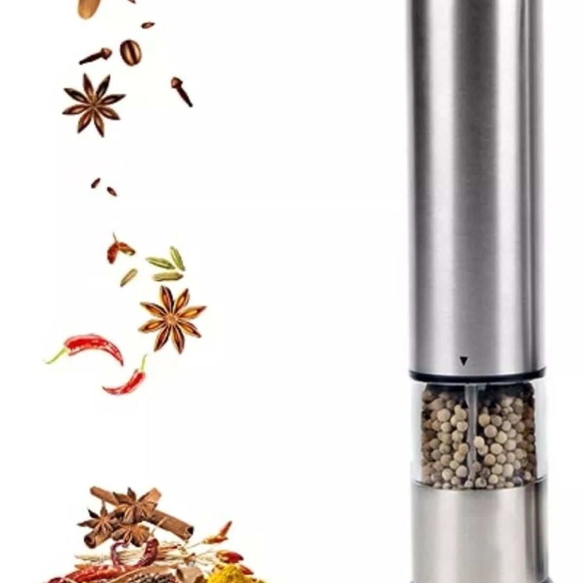 GENERICO - Molinillo De Pimienta Eléctrico Dispensador Sal Pimienta