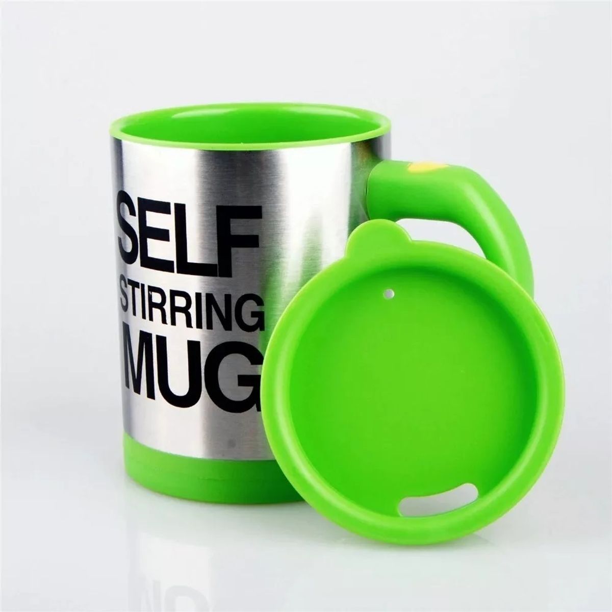 GENERICO - Tazon Con Revolvedor Tazon Mug Verde Tazon Electrico Agitador Cafe