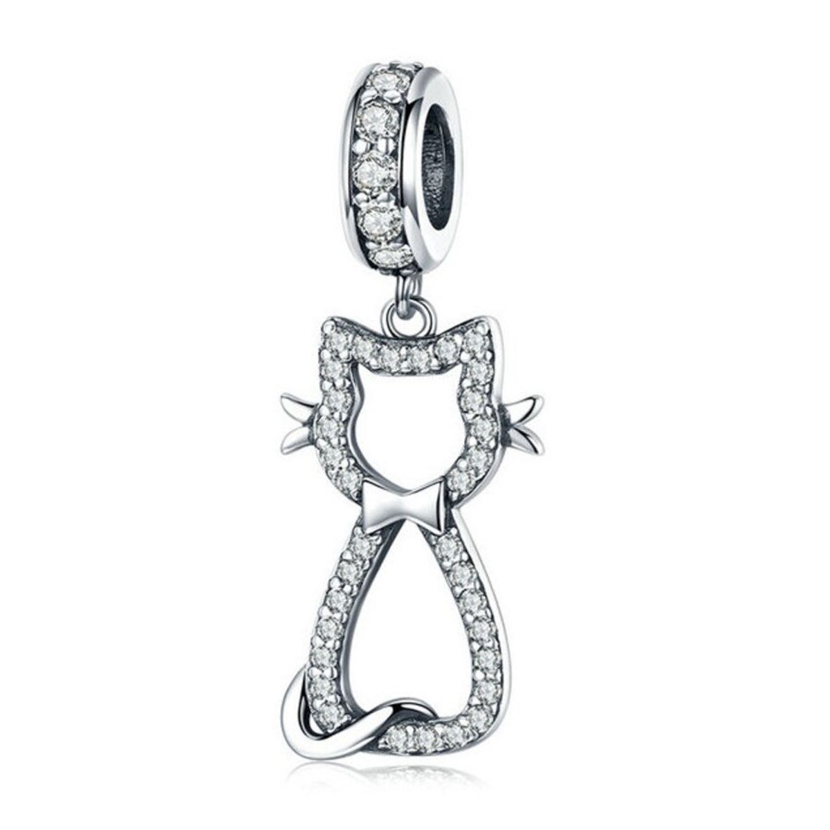 TODOJOYAS - Charm Dije Plata 925 Gatito Feliz