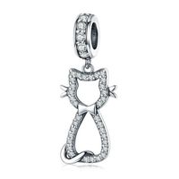 Charm Dije Plata 925 Gatito Feliz