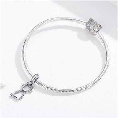 Imagen 2 del producto Charm Dije Plata 925 Gatito Feliz