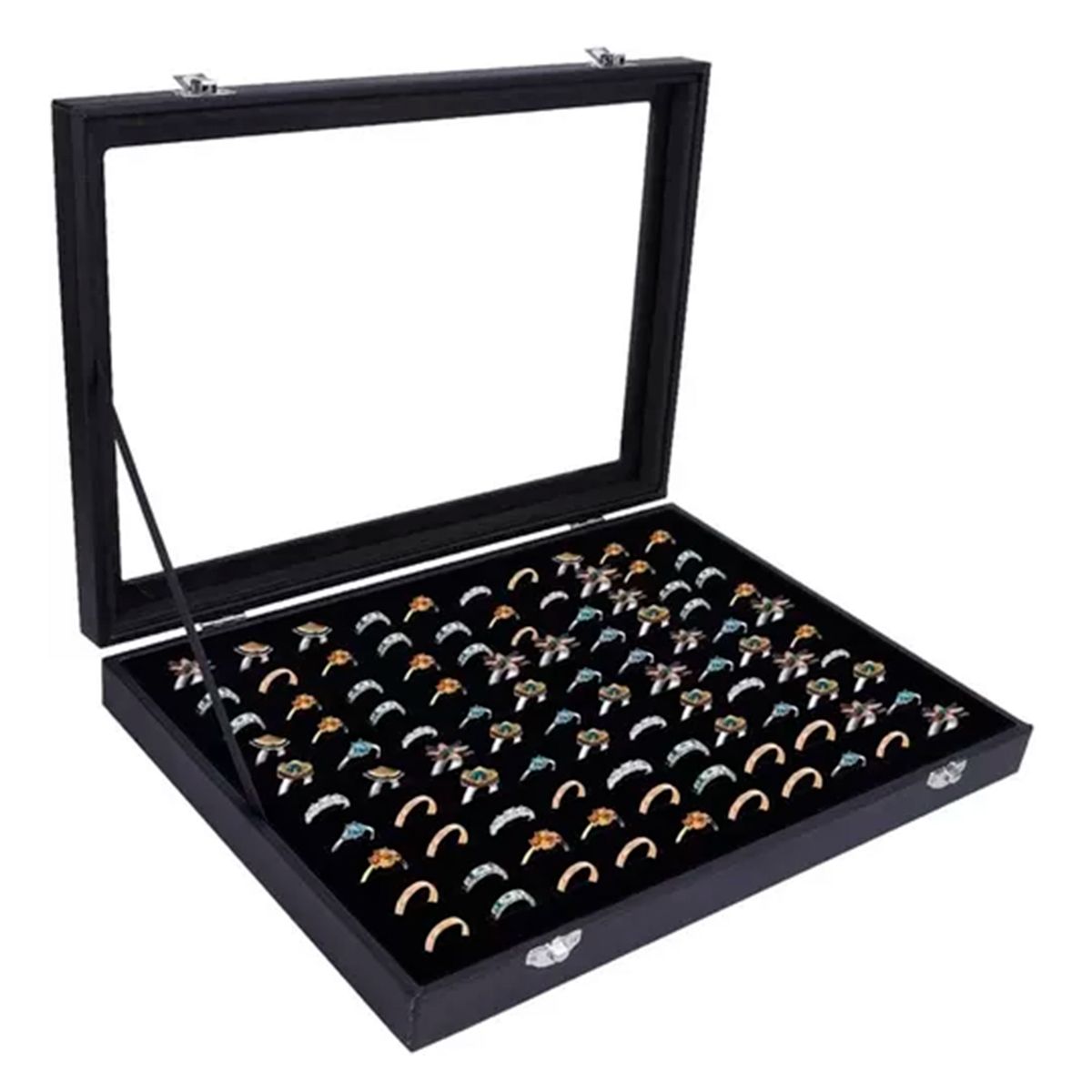 GENERICO - Organizador Caja Exhibidora Joyas Con Tapa 35x24 Cm
