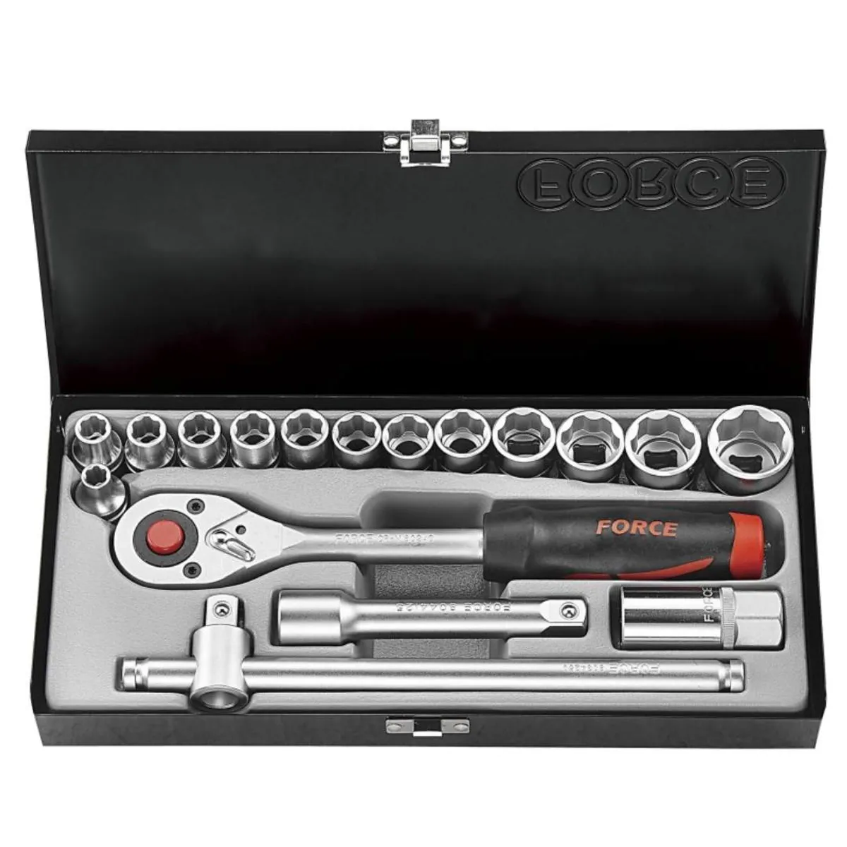 FORCE - Juego de Dados Hexagonales 1/2" 8 a 26mm 4173-5 Force