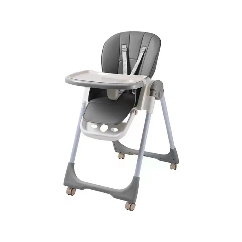 BABYMINE - Silla de Comer Plegable Evolution Gris