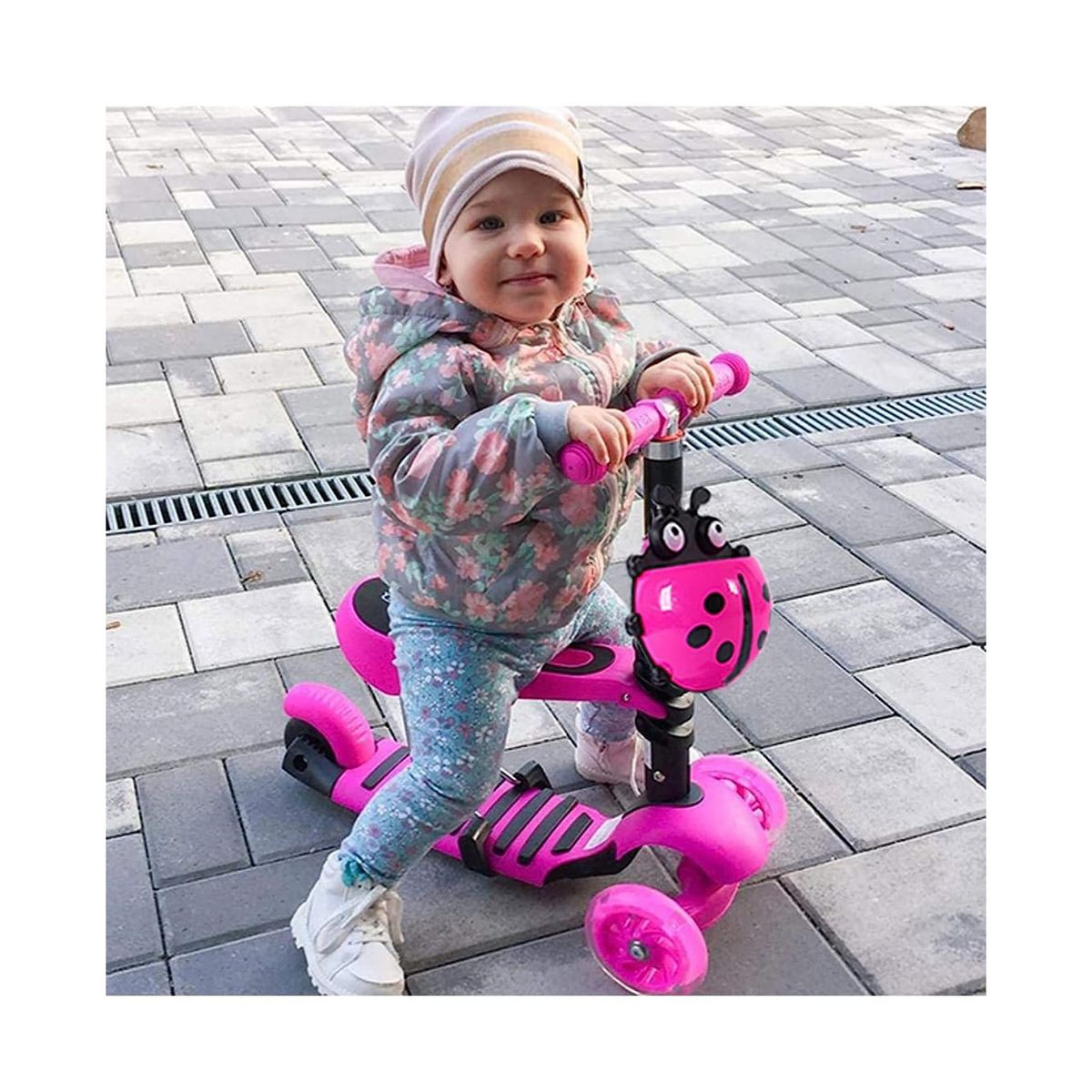 GENERICO - Scooter o Monopatín para niños con luces LED 5 en 1